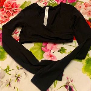 Ivivva wrap crop top long sleeve girl size10